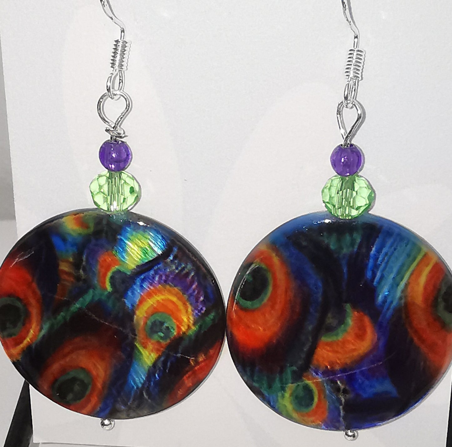 Big Peacock Dangle Earrings on SS925