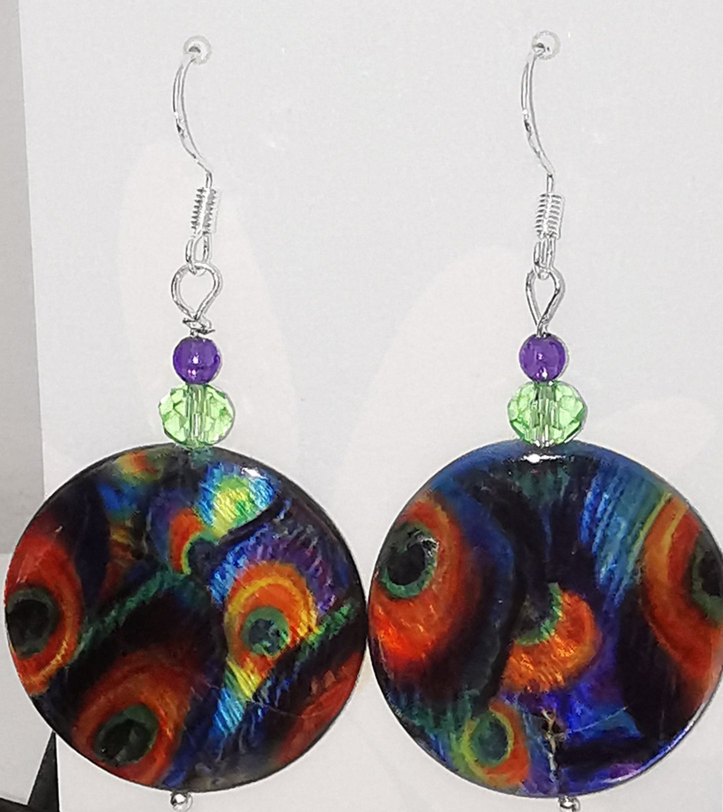 Big Peacock Dangle Earrings on SS925
