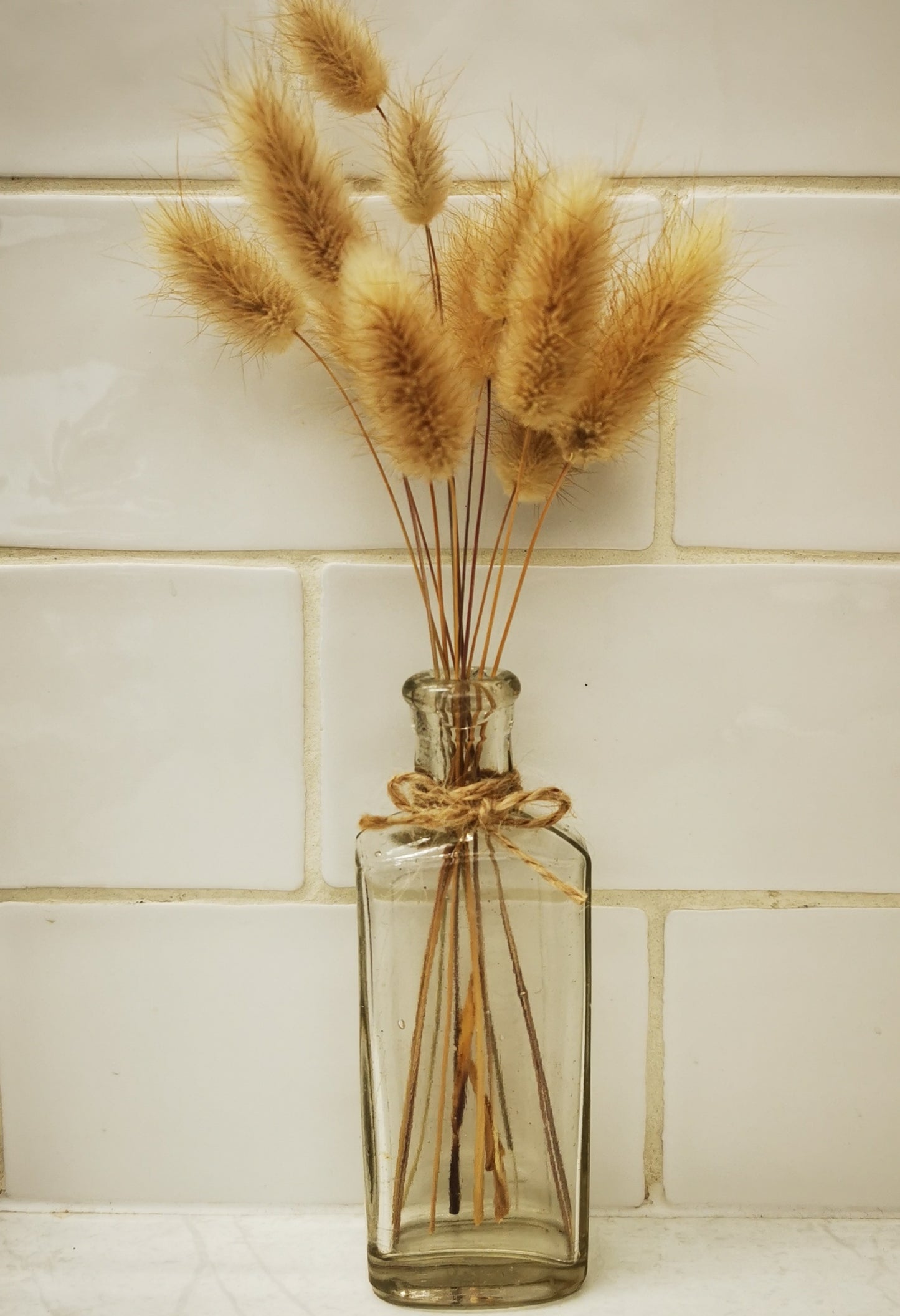 Homegrown Clear Glass Bottle of Bunny Tails PICKUP ONLY