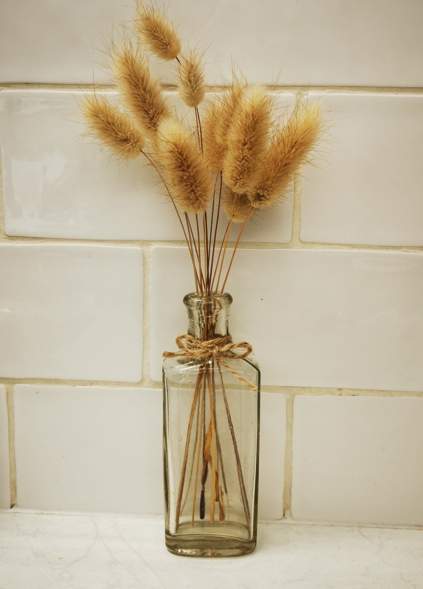 Homegrown Clear Glass Bottle of Bunny Tails PICKUP ONLY