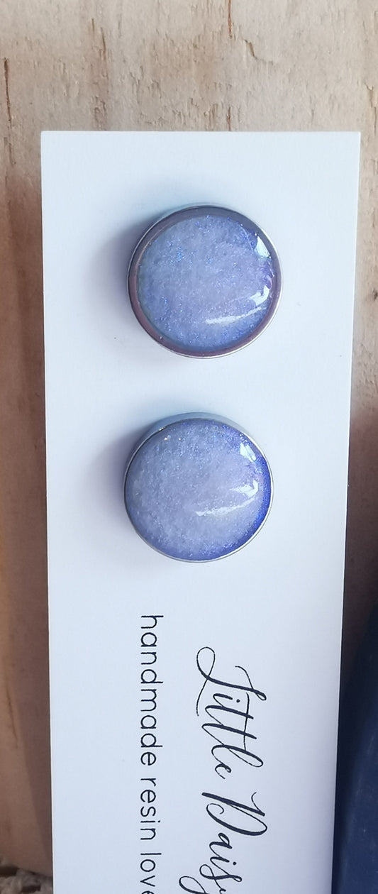 Crystal Ice Bezel Stud Earrings