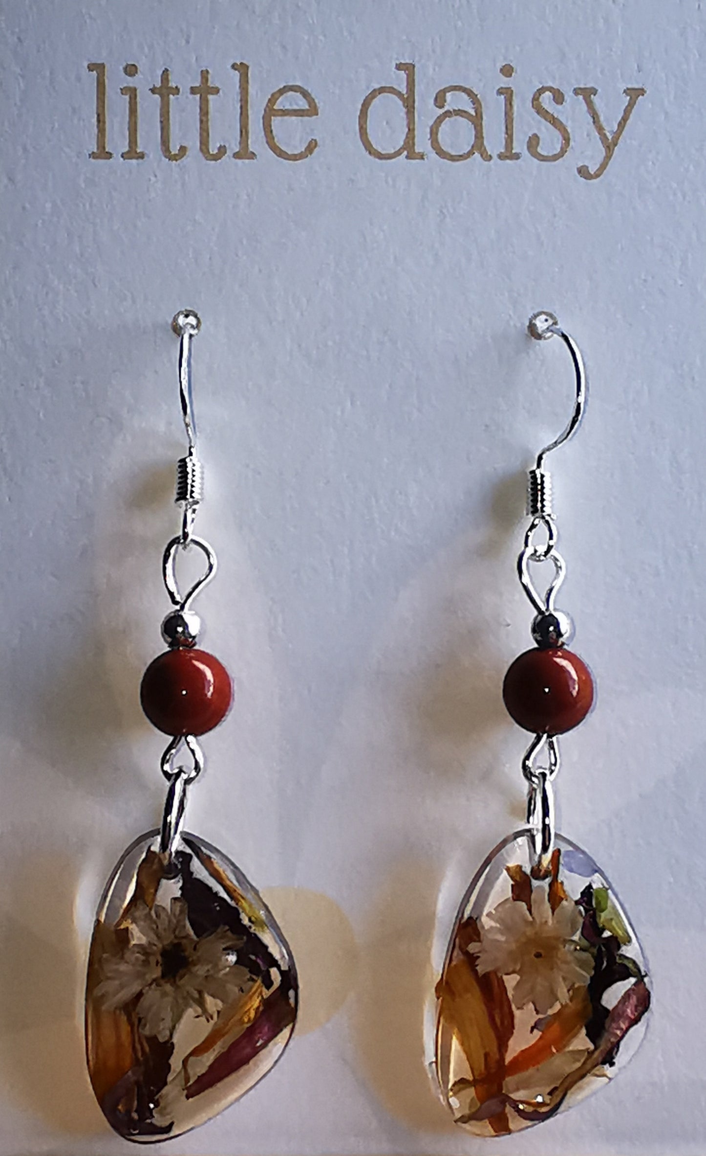 Dahlia and Daisy Drop Earrings