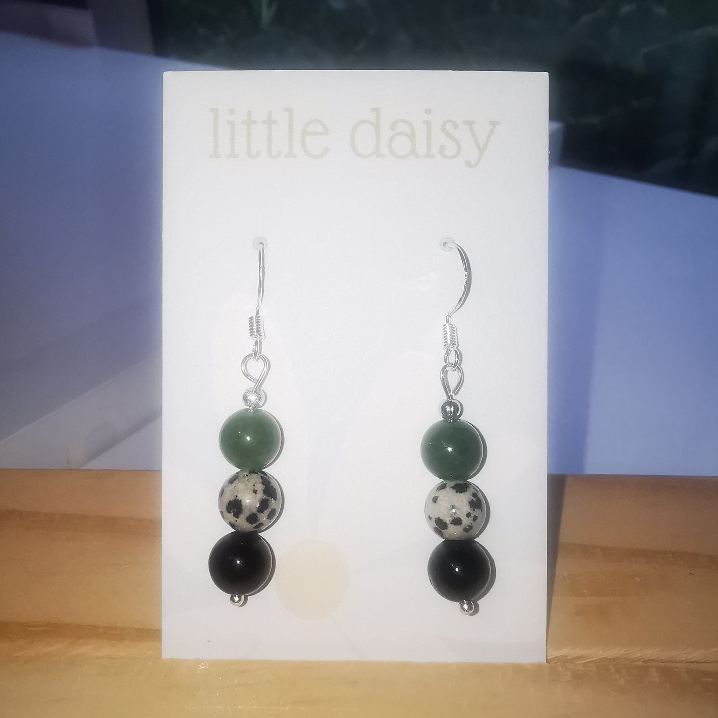 Dalmatian Darling Gemstone Dangle Earring