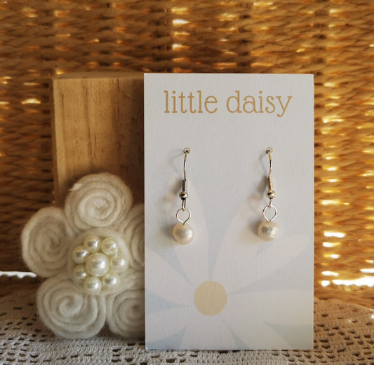 Freshwater Single Pearl Drop Earrings