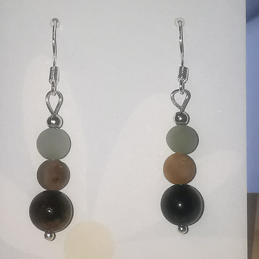 Little bit of Green Gemstone Dangle Earrings
