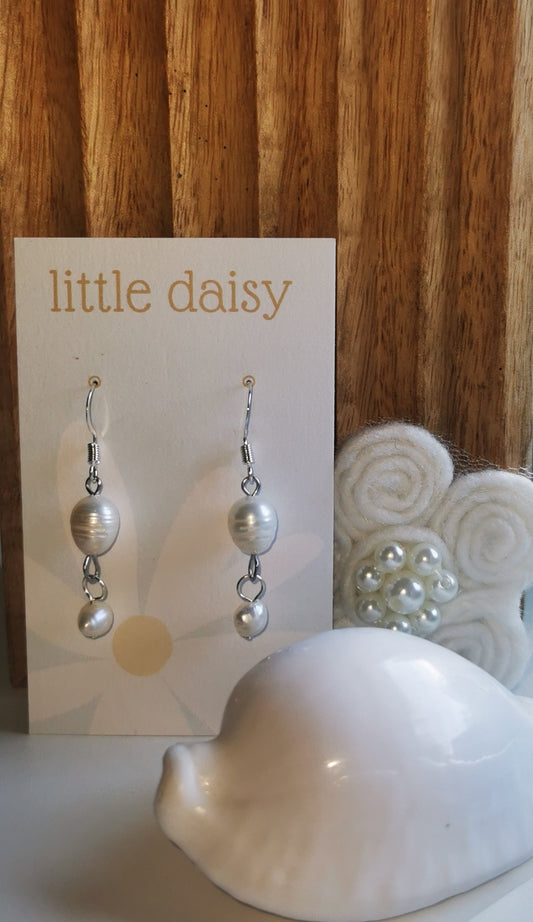 Beautiful Freshwater Potato Pearl Drop Earrings