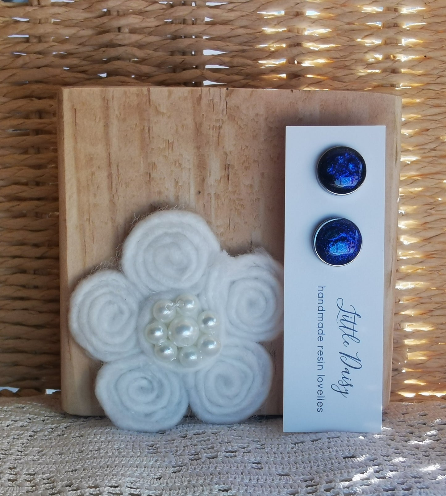Purple Rain Bezel Stud Earrings