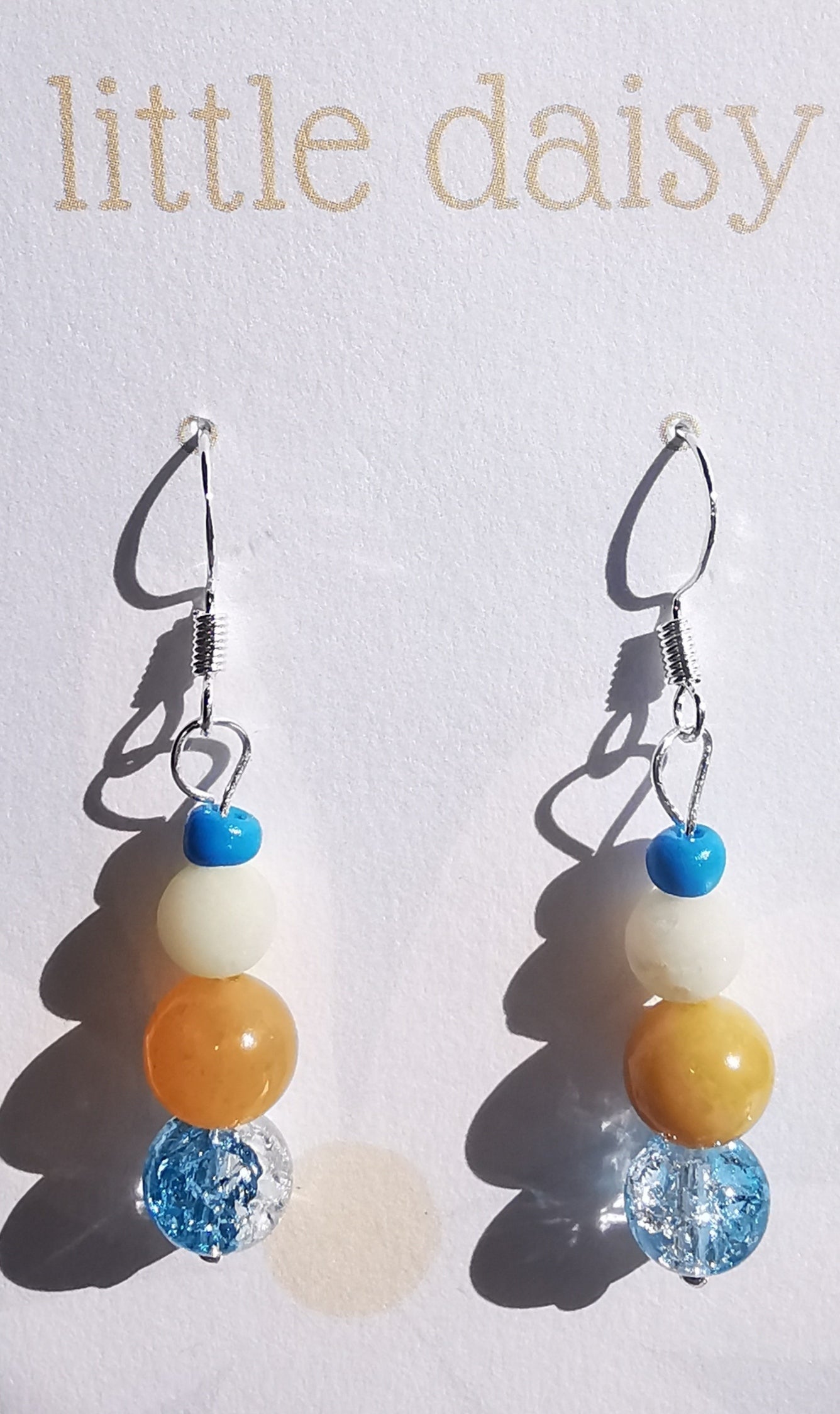 Sandy Blue Dangle Earrings