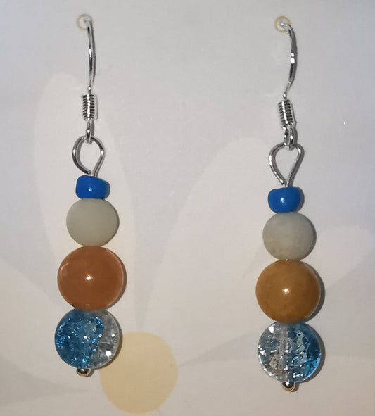 Sandy Blue Dangle Earrings