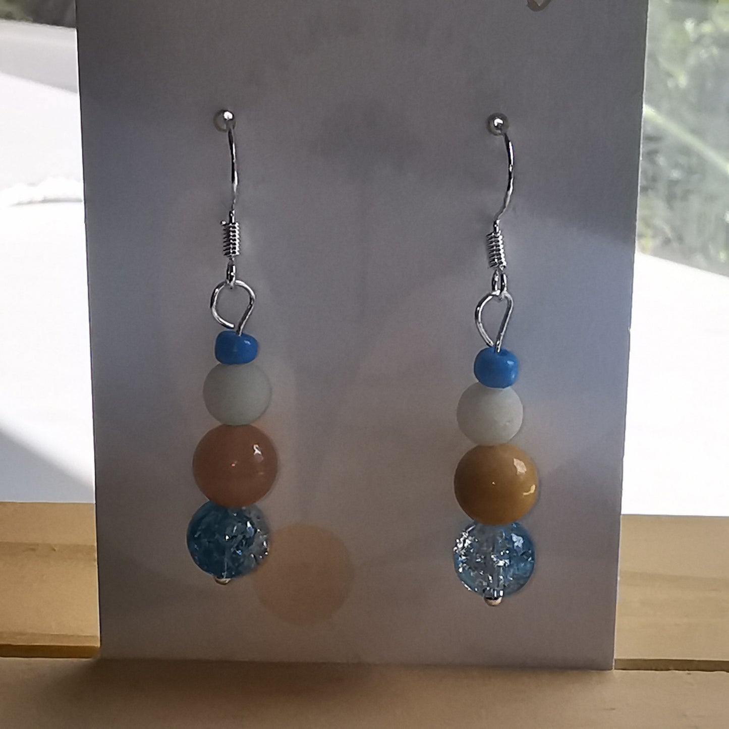 Sandy Blue Dangle Earrings
